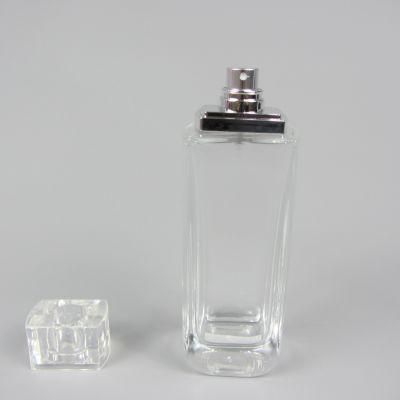 Custom Logo Square Perfume Glass Bottle 100ml Luxury Perfume Bottles