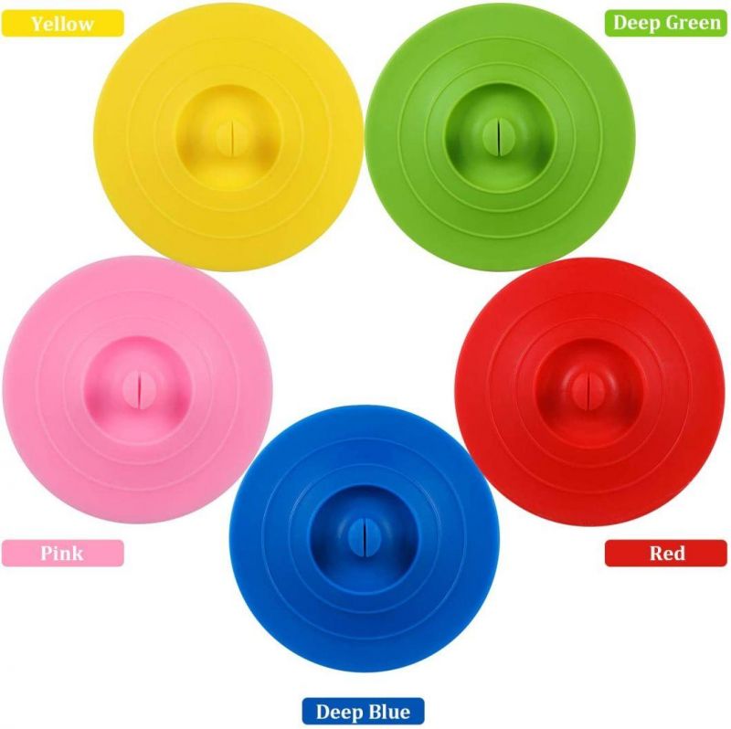 Silicone Cup Lids Circle Cup Cover Anti-Dust Airtight Seal Mug Cover