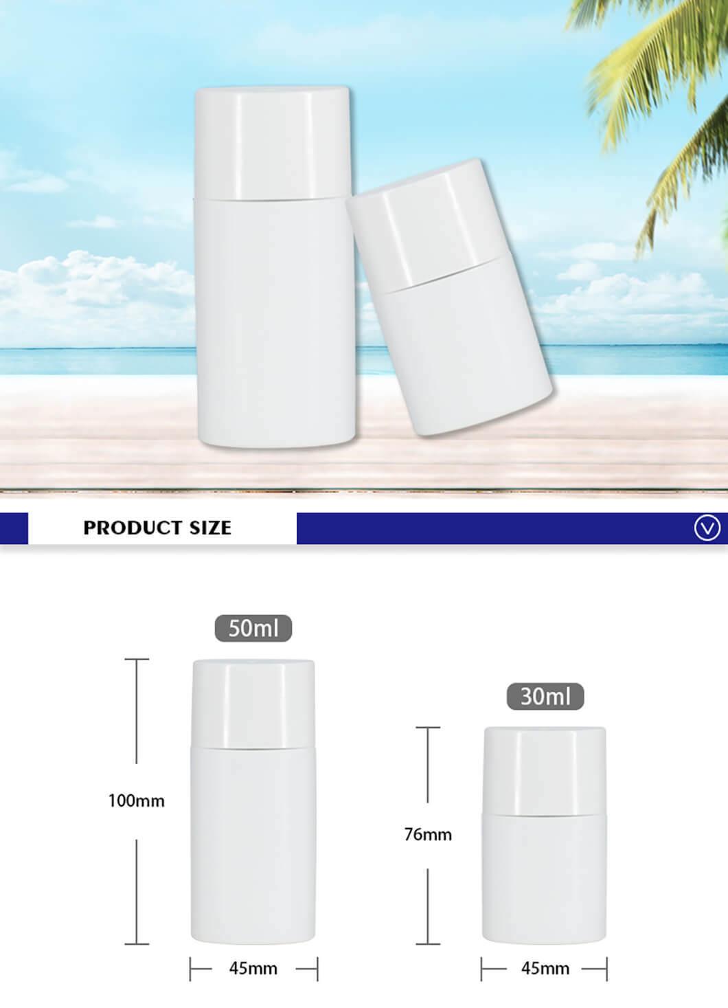 30ml Empty Plastic Dropper Nozzle Bottle White Sun Cream Container Bottles