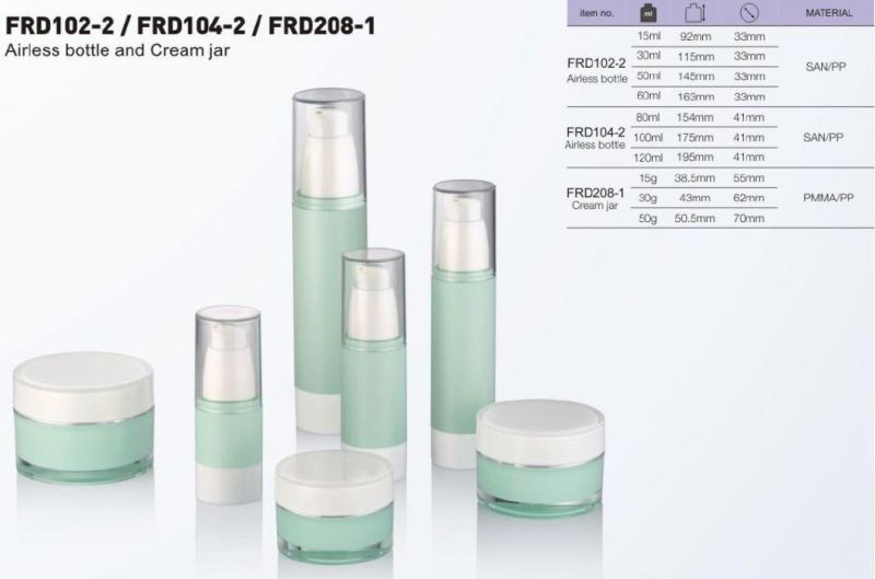 15ml 30ml 50ml 100ml Airless Bottle Package Bottle Cosmetic Package Airless Fine Mist Spray Pump Bottle