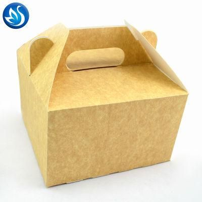 Custom Printed Cardboard Paper Cake Box with Window/Handle