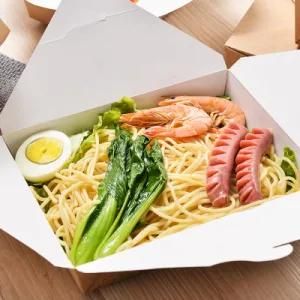 Eco Friendly Packaging Kraft Paper Noodle Box Biodegradable Packaging for Food