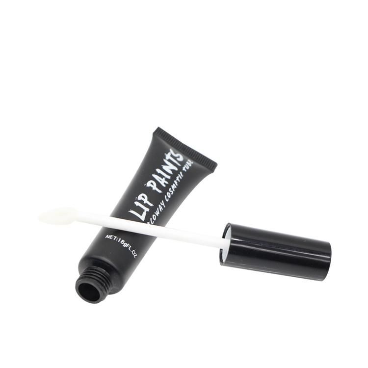 Soft Brush Applicator Lip Gloss Plastic Packaging Tubes