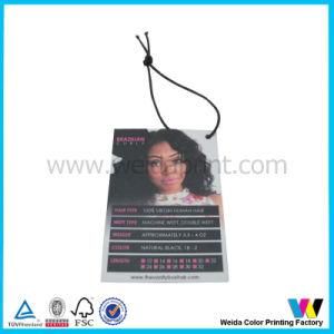 Coated Paper Hang Tag with Matte Lamination for Hair