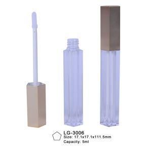 5ml Empty Plastic Lipgloss Container Cosmetic Packaging Lip Bottle with Brush Applicator