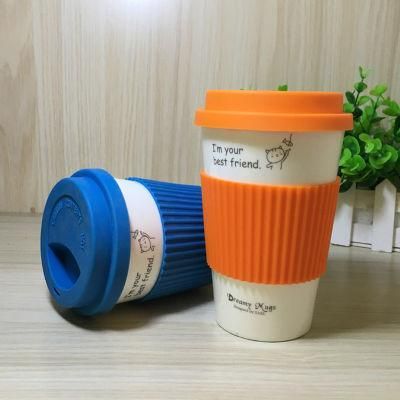 Reusable Soft Rubber Coffee Cup Wrap Glass Bottle Silicone Sleeve