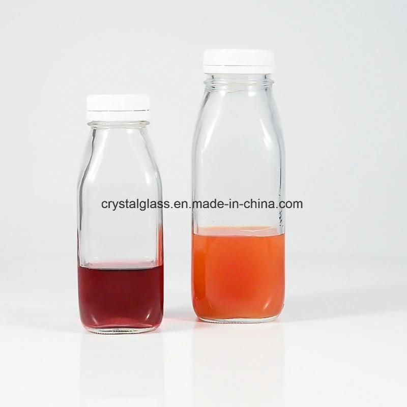 250ml 500ml 750ml 1000ml Clear Glass Bottle with Stopper for Beverage and Juice Water Bottle