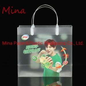 PP Plastic Transparent Blank Promotional Milk Packing Shopping Bag on Sale