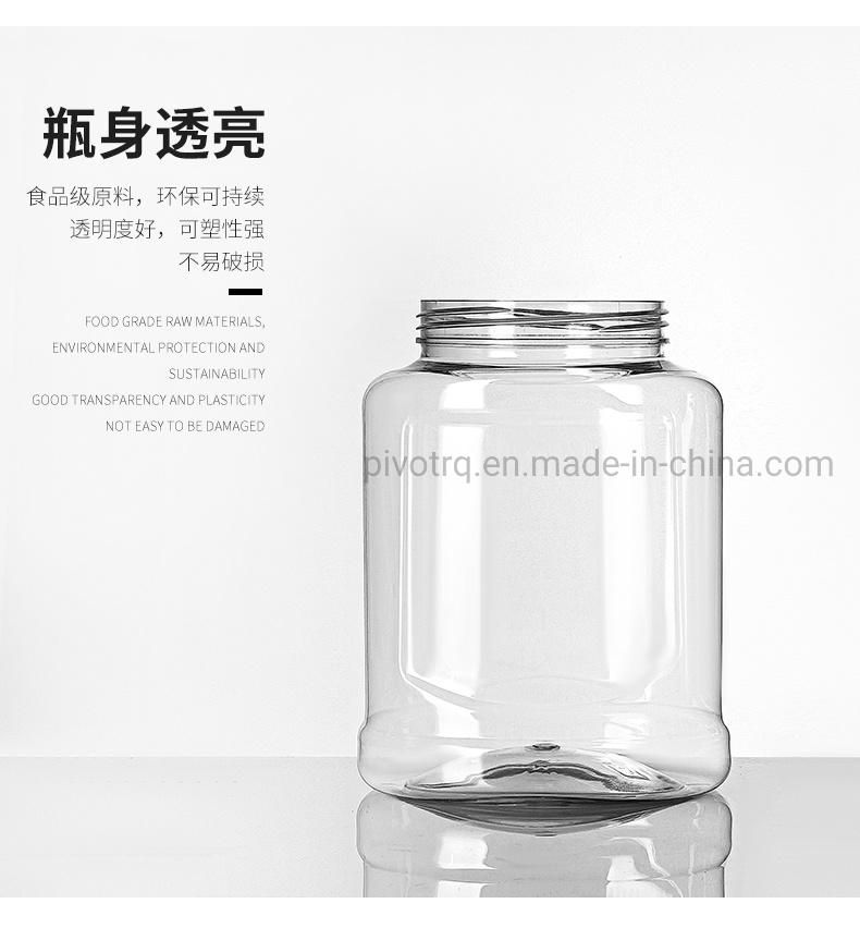 1200ml 40oz Clear Large Empty Food Plastic Container Jar with Plate Cap
