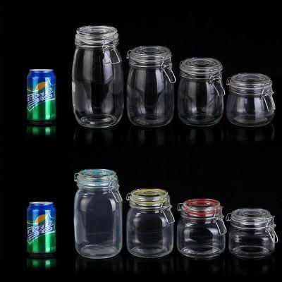 Kitchen Use Food Storage Glass Jar with Ceramic Clip Cap