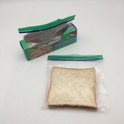 Easy Open Tab Plastic Sandwich Bag with Retail Box Packaging