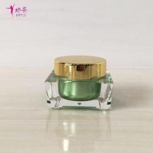 30g Octagonal Shape Acrylic Cream Jar with Gold Lid for Skin Care Packaging