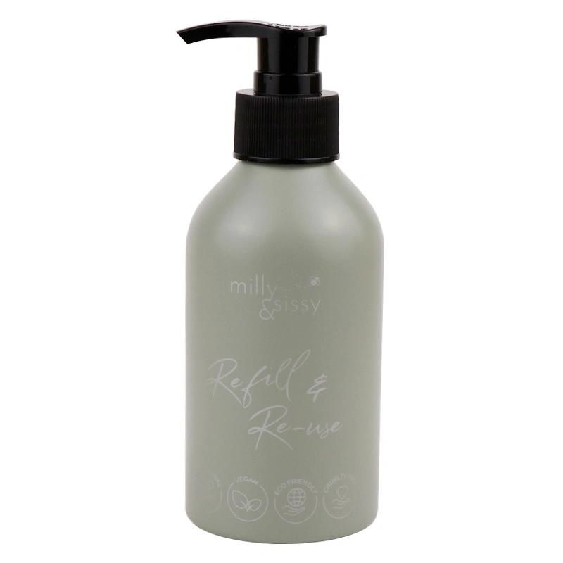 Cosmetic Empty Aluminum Bottle with Lotion Pump Used for Shampoo