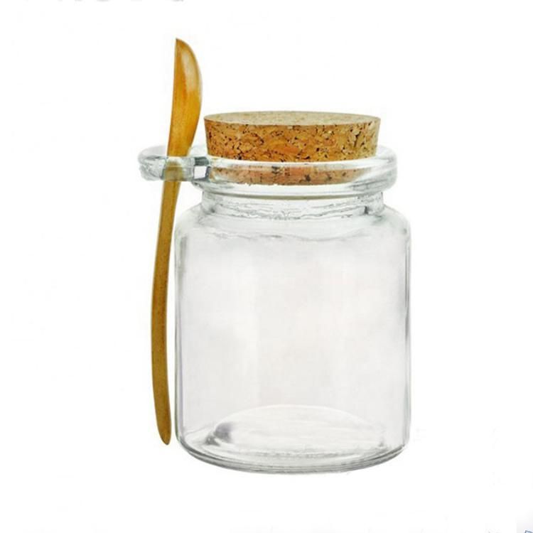 250ml Honey or Jam or Spice Glass Food Jar with Lug and Wooden Cap Wholesale