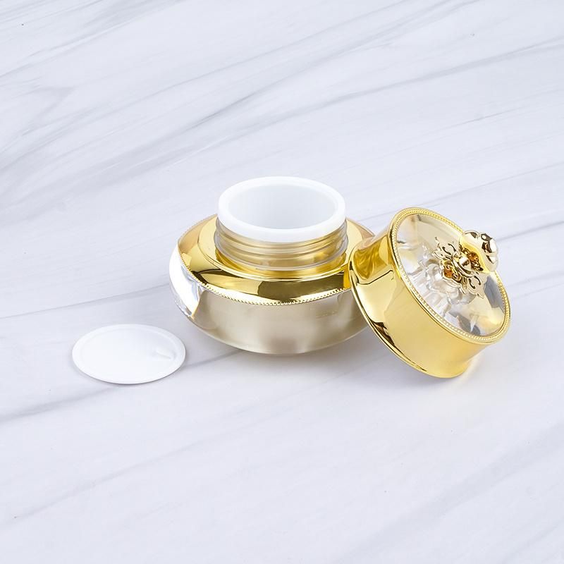 in Stock 10g 20g 30g 50g 50ml High Grade Low Price Luxury Empty Acrylic Gold Lid Cosmetic Cream Jars