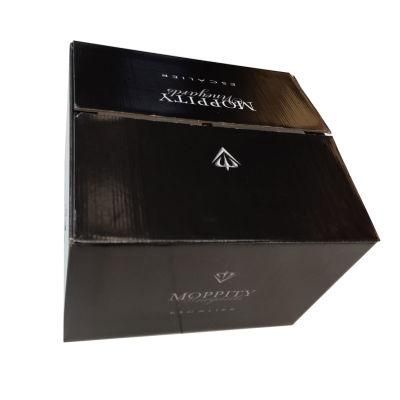 Free Sample Offset Printing Spot UV Black Color Corrugated Board Paper Packaging Box