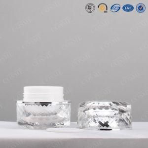 Plastic Empty Acrylic Jars and Lid Cosmetic Jar