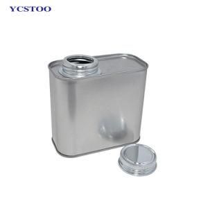 Square Seal Metal Edible Olive Brake Fluid Oil Tin Can with Screw Cap