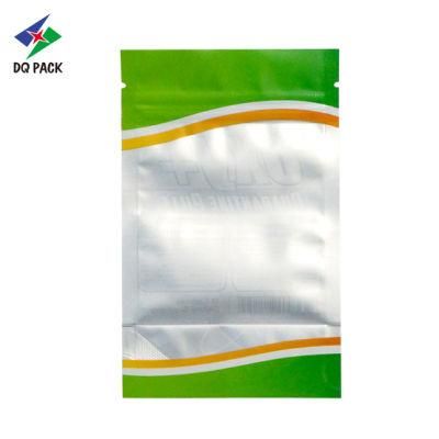 3 Side Seal Plastic Packing Bag Food Metallic Small Zipper Silver Foil Bag Doypack 3 Side Seal Zipper Bag Pouch