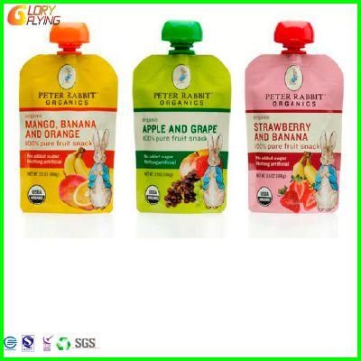 Stand up Spout Pouch Plastic Packing Bag for Juice Beverage and Puree.