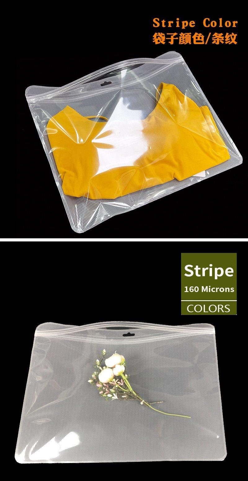 Plastic Garment Zipper Swimwear Clothing Underwear Packaging Bag