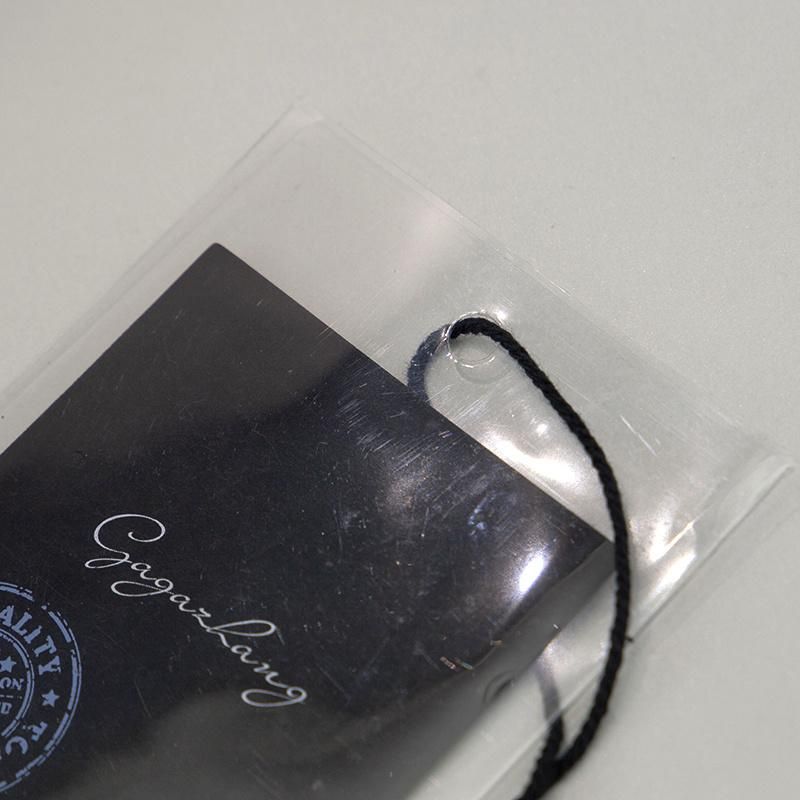 Custom 0.08mm Thick PVC Instruction Bag Packed Hang Tag