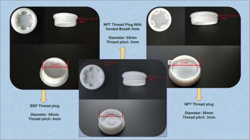 High Performance Free Sample Steel Drum 2" and 3/4" Buttress Plastic Plug