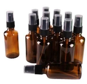 50ml Amber Glass Spray Bottle Mist Sprayer Essential Oil Bottles Empty Cosmetic Containers