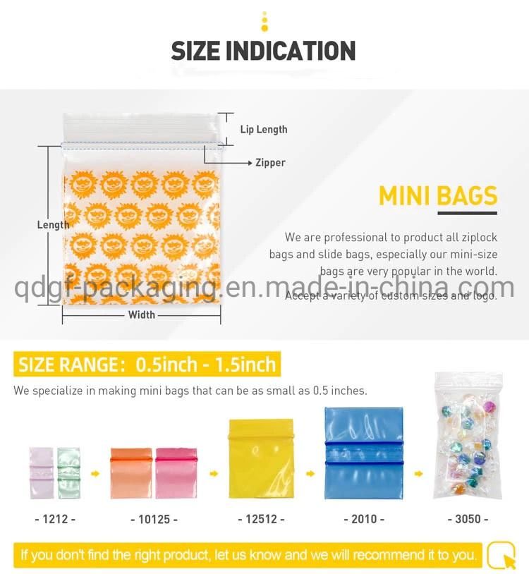 PE Colored Slider Zipper Food Packaging Plastic Bags with Double Zip Lock Poly Pouch for Fruits Fresh Packing