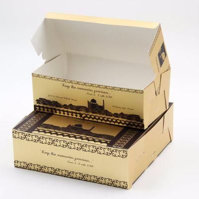 Cheap Hot Sale Custom Design Paper Shadow Box Cardboard Box Carry Handle Wedding Cake Gift Box