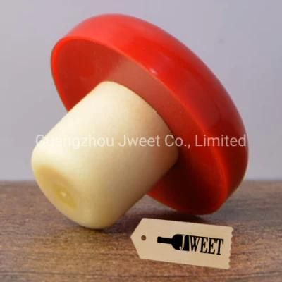 T Shape Red Bottle Stopper Synthetic Liquor Bottle Stopper