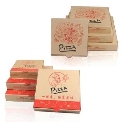 China Wholesale Disposable Corrugated Custom Printed Pizza Box 8&quot; 9&quot; 10&quot; 12&quot; 14&quot; 18&quot; Inch Pizza Box Manufacture