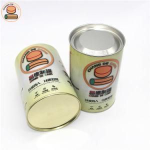 Custom Metal Lid Cardboard Canister Can Cylinder Biodegradable Gift Paper Tube for Loose Leaf Tea Coffee Packaging