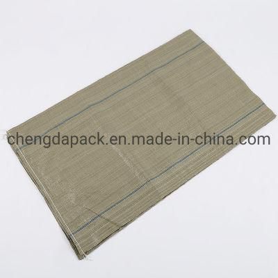 Green Color 50kg Construction Waste Sand Feed Recycled Polypropylene PP Woven Bags for Packaging