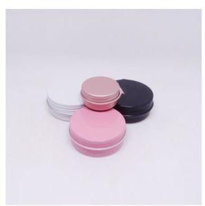 Wholesales Black Pink Blue White White Aluminum Cosmetic Round Cream Jar Container Aluminum Tin Can for Cosmetics