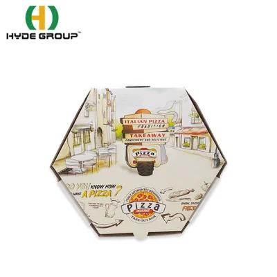 12inch White Logo Print Pizza Packing Food Box