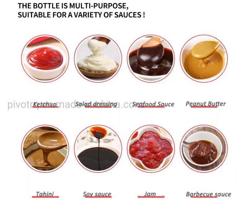 270ml PP Plastic Hot Filling Squeeze Jar Soy Sauce Ketchup Bottle Tomato Peanut Butter Bottle