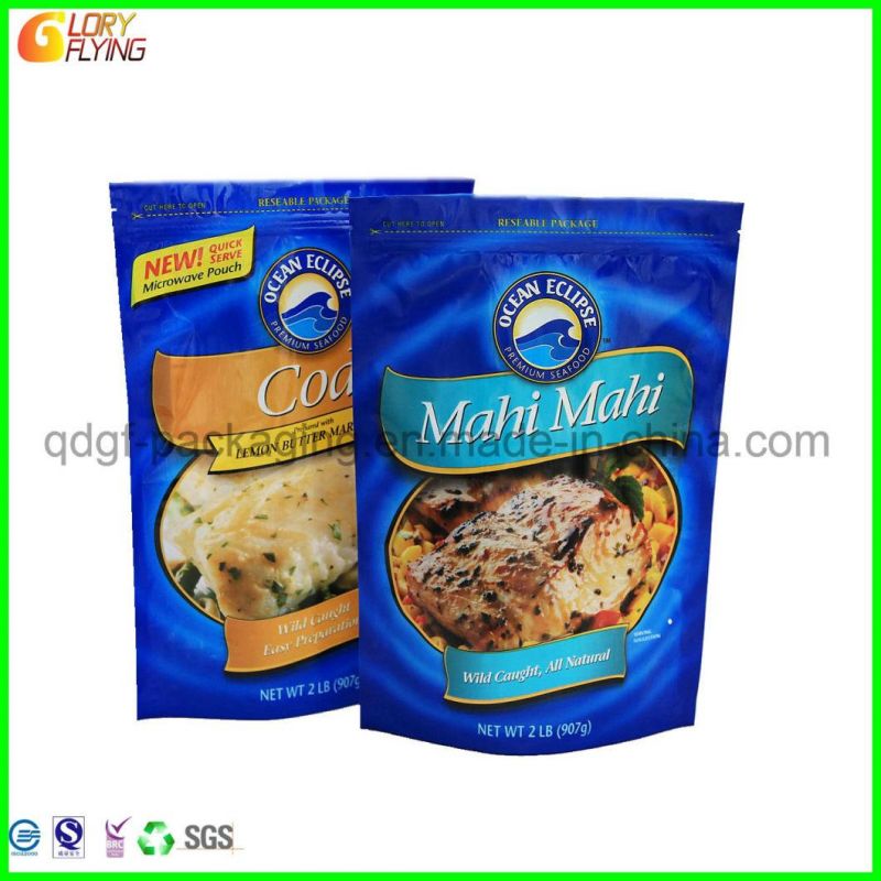 Microwave Pouch with Zipper for Packing Sea Foods/ Food Packaging Bag