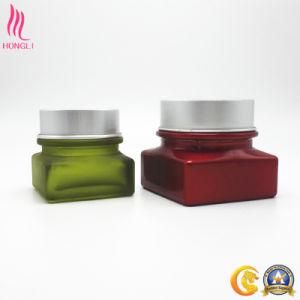 Colourful Cosmetic Glass Body Care Cream Container