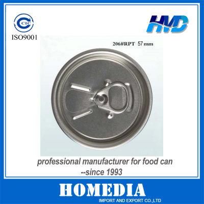 202# and 206# Easy Open Aluminium Can Lid for Ring-Pull Can
