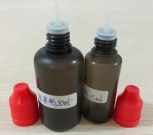 ISO 9001 15ml 30ml Black PE Bottles with Childproof Cap and Slender Tip
