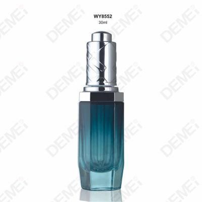 1oz Luxury Octagonal Shape Glass Serum Dropper Bottle with Gold Dropper and Shoulder