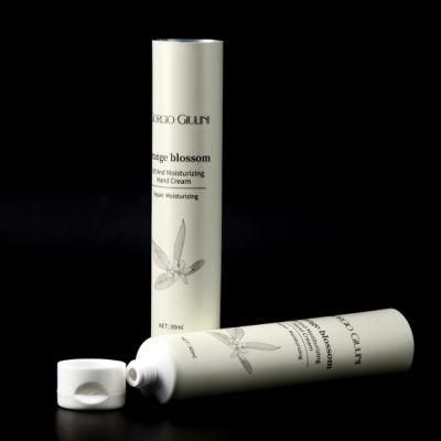 White Clear Refillable Empty Plastic Squeeze Soft Tubes for Body Lotion Cosmetic Packaging
