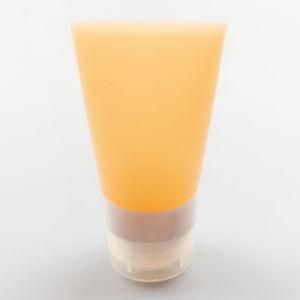 Small Size Toothpaste-Shaped Portable FDA/LFGB Food Grade Silicone Travel Bottles, Orange