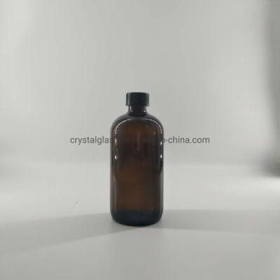 4oz 8oz 16oz Boston Glass Syrup Bottle with Screw Lid