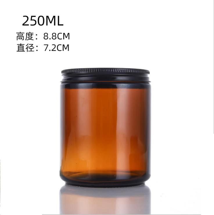 4oz 120ml Amber Glass Candle Storage Jar with Lids Scent Candle Holder Jar with Lids