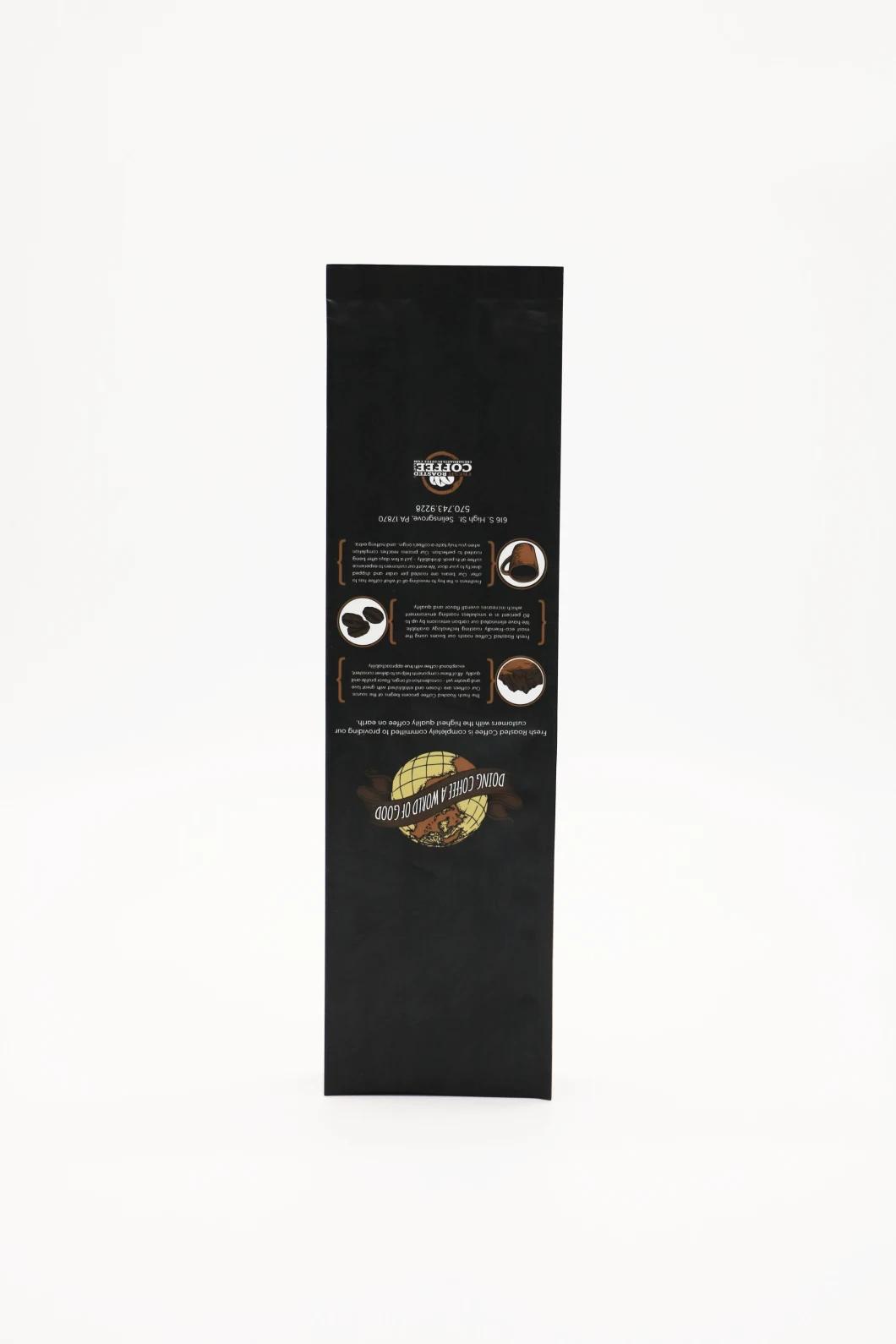 Side Gusset Laminating Film Coffee Packaging Flat Seal Pouch