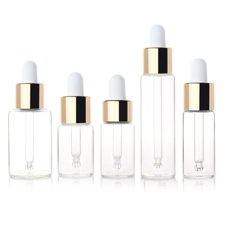 30ml Serum Bottle Cosmetic Transparent Glass Dropper Bottles