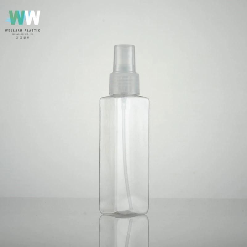 100ml Plastic Pet Square Bottle with Fine Mist Sprayer