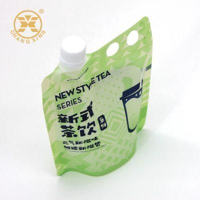 Reusable Standing Liquid Juice Food Packaging Bag Clear Tea Drink Stand up Spout Pouch